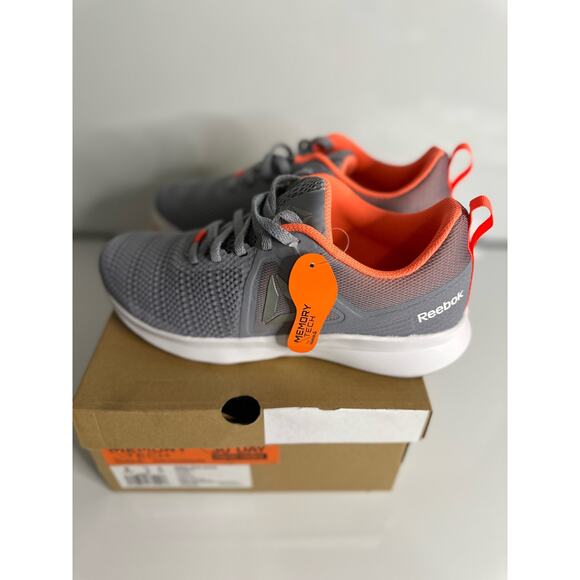 Reebok Gray and Orange Women's Sneakers - Picture 1 of 11